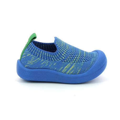 KICKERS Chaussons Kick Easy blanc BLANC+BLEU 6 - vertbaudet enfant 