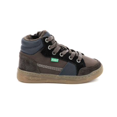 KICKERS Baskets hautes Kickosta marine MARRON+NOIR+VERT 1 - vertbaudet enfant 