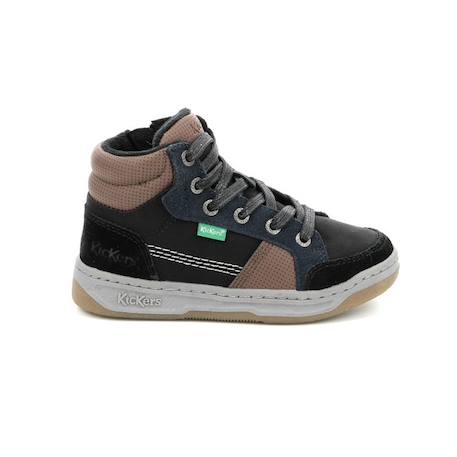 KICKERS Baskets hautes Kickosta marine MARRON+NOIR+VERT 5 - vertbaudet enfant 