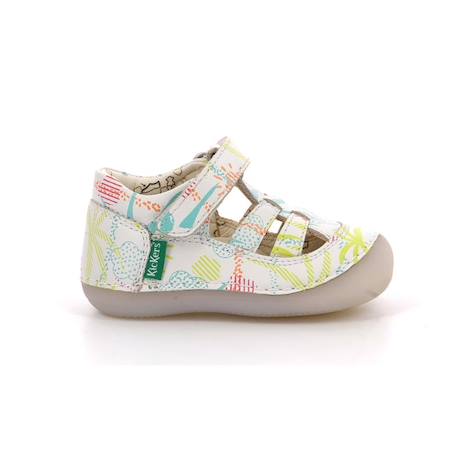 KICKERS Salomés Sushy BLANC+BLEU+ROSE 1 - vertbaudet enfant 