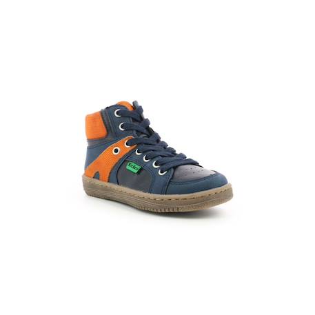 KICKERS Baskets hautes Lowell marine BLEU+NOIR 2 - vertbaudet enfant 