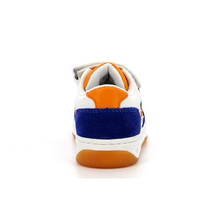 KICKERS Baskets basses Kikouak blanc BLANC+ORANGE 7 - vertbaudet enfant 