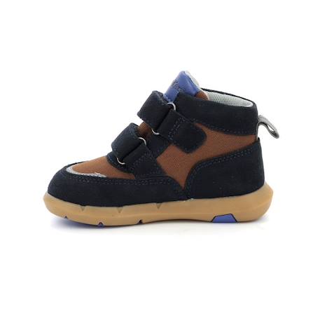 KICKERS Baskets hautes Junibo Jaune/marine Garçon BLEU 4 - vertbaudet enfant 