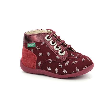 KICKERS Bottillons Bonzip bordeaux ROUGE 2 - vertbaudet enfant 