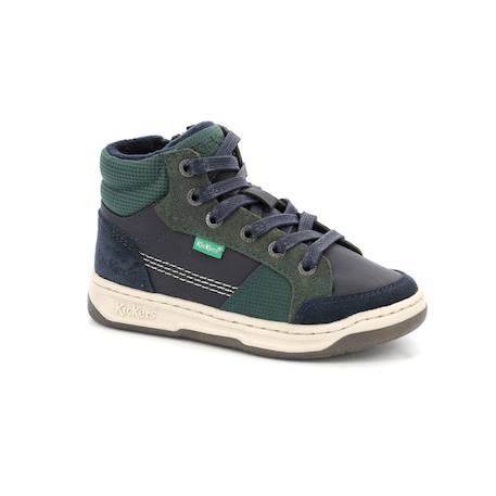 KICKERS Baskets hautes Kickosta marine MARRON+NOIR+VERT 10 - vertbaudet enfant 