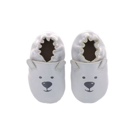 ROBEEZ Chaussons Sweety Bear camel GRIS+MARRON 2 - vertbaudet enfant 