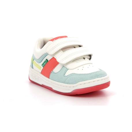 KICKERS Baskets basses Kalido Vert/blanc BLANC+BLANC+BLANC 2 - vertbaudet enfant 