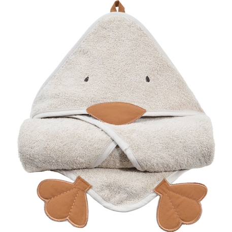 Cape de bain coton bio* Nils BEIGE 1 - vertbaudet enfant 