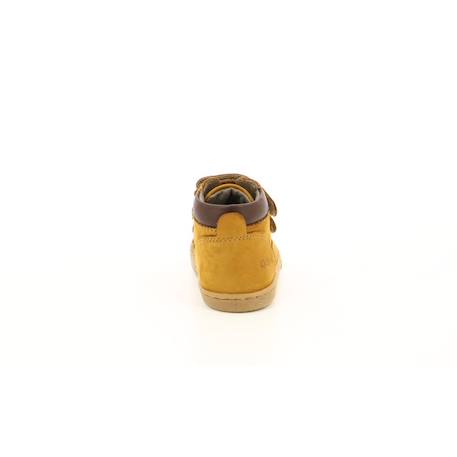 KICKERS Bottillons Tackeasy camel BLANC+JAUNE 7 - vertbaudet enfant 