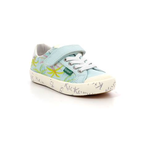 KICKERS Baskets basses Gody blanc Fille BLANC+BLEU 6 - vertbaudet enfant 