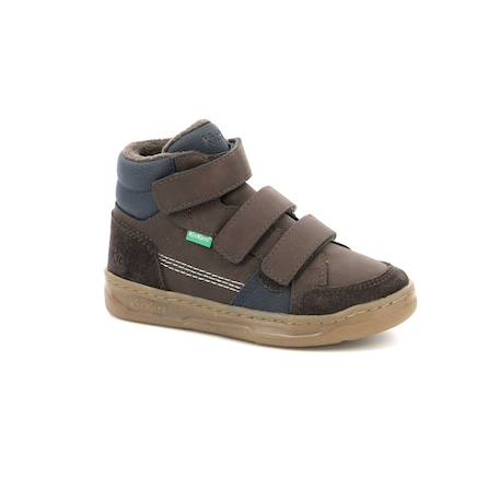 KICKERS Baskets hautes Kroisy marine BLEU+MARRON 6 - vertbaudet enfant 