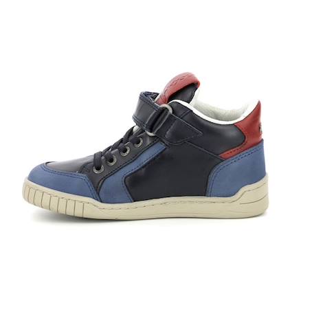 KICKERS Baskets hautes Wincky Cdt bleu BLEU+MARRON 4 - vertbaudet enfant 