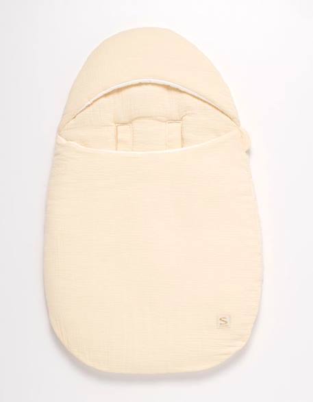 Nid d'ange bébé 5 attaches en double gaze de coton BEIGE 1 - vertbaudet enfant 