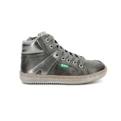 Chaussures-Chaussures garçon 23-38-Baskets hautes - KICKERS - Lowell - Gris - Fille