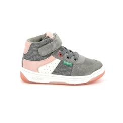 KICKERS Baskets hautes Kickalien gris  - vertbaudet enfant