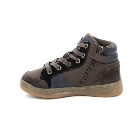 KICKERS Baskets hautes Kickosta marine MARRON+NOIR+VERT 4 - vertbaudet enfant 