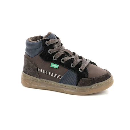 KICKERS Baskets hautes Kickosta marine MARRON+NOIR+VERT 2 - vertbaudet enfant 