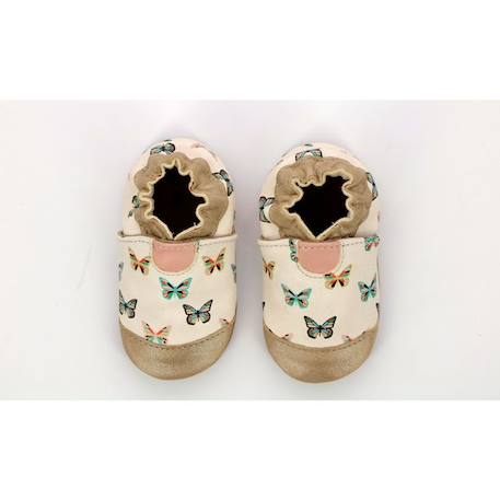 ROBEEZ Chaussons Crazybutterfly blanc BLANC 2 - vertbaudet enfant 