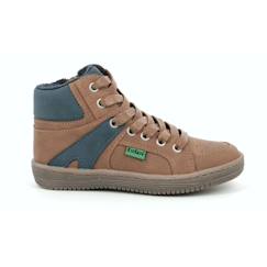 Chaussures-Chaussures fille 23-38-Baskets, tennis-KICKERS Baskets hautes Lowell camel