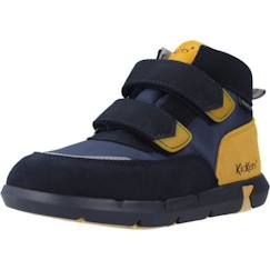 Chaussures-Chaussures garçon 23-38-KICKERS Baskets hautes Junibo Jaune/marine