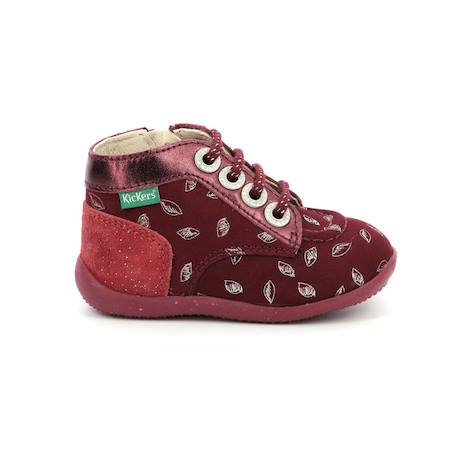 KICKERS Bottillons Bonzip bordeaux ROUGE 1 - vertbaudet enfant 