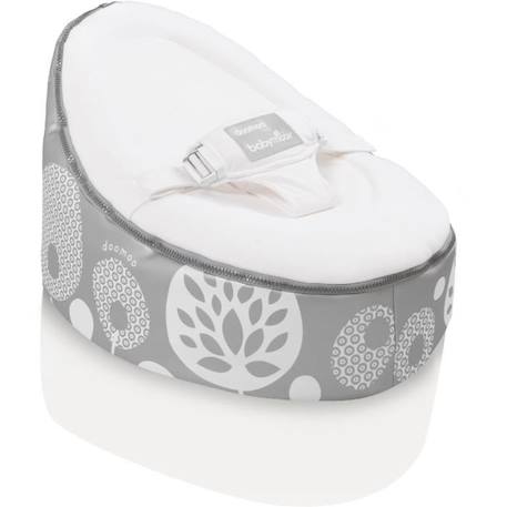 BABYMOOV Doomoo Nid - Transat bébé - Pouf Evolutif & Multifonctions dès la Naissance - Flower Argent GRIS 1 - vertbaudet enfant 