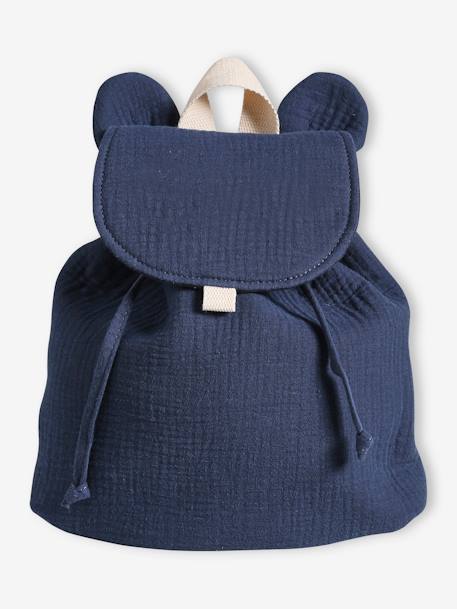 Bébé-Accessoires-Sac-Sac à dos maternelle personnalisable en gaze de coton animation oreilles