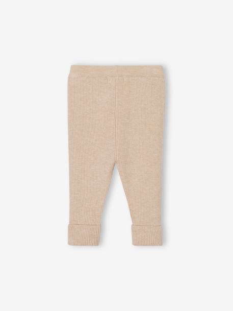 Legging évolutif en tricot bébé beige chiné+gris 2 - vertbaudet enfant 