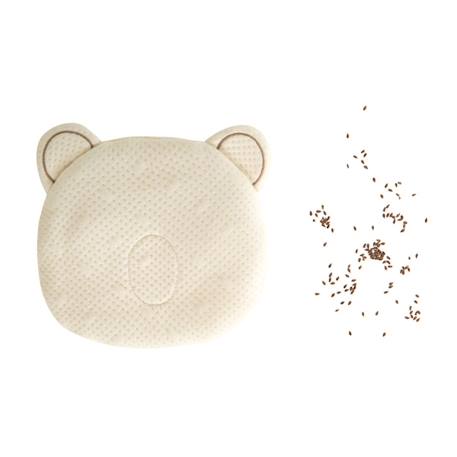 Coussin Cale Tête Bébé P'tit Panda Organic - Aide à Garder Tête Bien Ronde - Coton Bio GOTS - Déhoussable - 0-6 mois - 21x19cm BEIGE 3 - vertbaudet enfant 