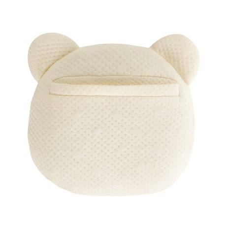 Coussin Cale Tête Bébé P'tit Panda Organic - Aide à Garder Tête Bien Ronde - Coton Bio GOTS - Déhoussable - 0-6 mois - 21x19cm BEIGE 2 - vertbaudet enfant 