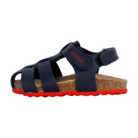 Sandales Cuir Geox Chalki - Navy-Rouge ROUGE 1 - vertbaudet enfant 