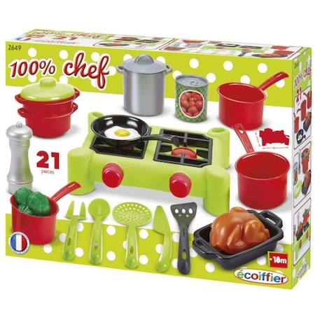 ECOIFFIER CHEF Dinette Réchaud VERT 2 - vertbaudet enfant 