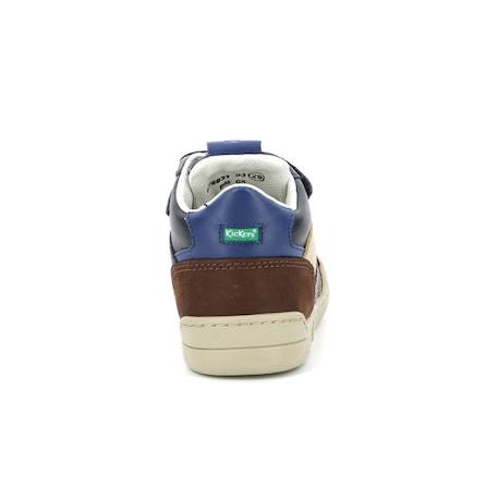 KICKERS Baskets hautes Wincky Cdt bleu BLEU+BLEU+MARRON 11 - vertbaudet enfant 