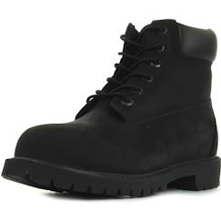 Boots enfant Timberland 6in Prem Black Nubuck - Cuir - Lacets - Noir  - vertbaudet enfant