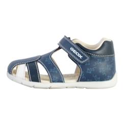 Chaussures-Sandales enfant Geox Elthan - GEOX - Marine Claire - Cuir - Scratch - Confort exceptionnel