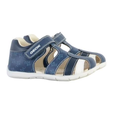 Sandales enfant Geox Elthan - GEOX - Marine Claire - Cuir - Scratch - Confort exceptionnel BLEU 3 - vertbaudet enfant 