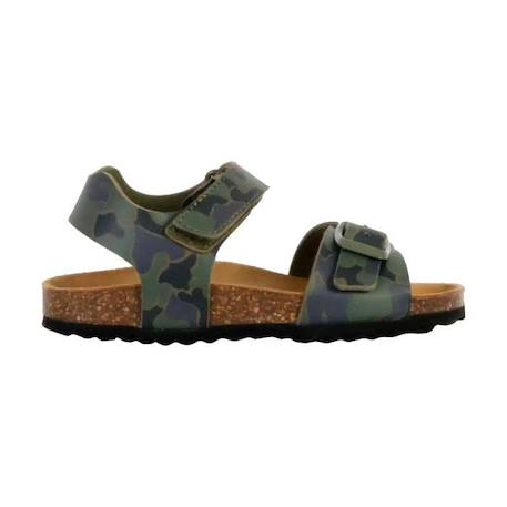 Sandale Enfant - GEOX - Ghita - Camouflage - Scratch - Plat VERT 2 - vertbaudet enfant 