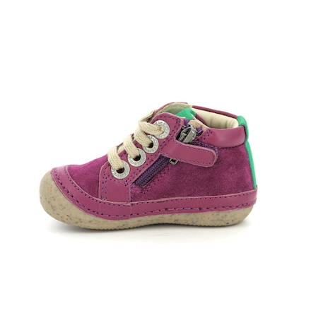 KICKERS Bottillons Sonistreet bordeaux BEIGE+BLANC+MARRON 8 - vertbaudet enfant 