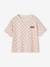 T-shirt motif damier fille manches courtes rose imprimé 6 - vertbaudet enfant 