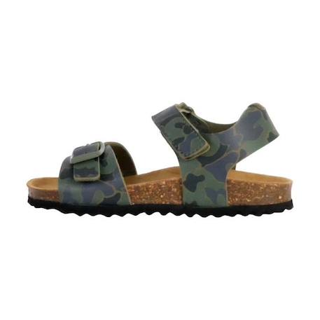 Sandale Enfant - GEOX - Ghita - Camouflage - Scratch - Plat VERT 1 - vertbaudet enfant 