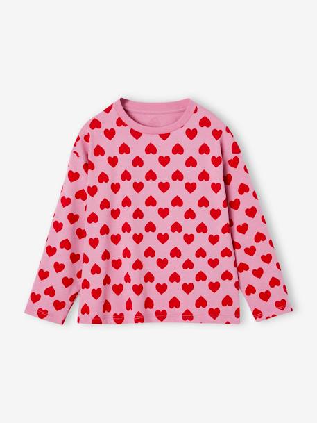 Tee-shirt fille manches longues noisette+rayé bleu+vieux rose 9 - vertbaudet enfant 