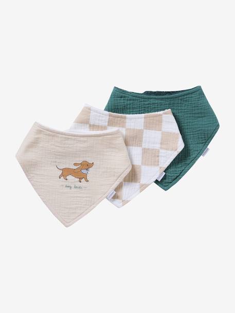 Lot de 3 bavoirs bandana Achille 1 - vertbaudet enfant 