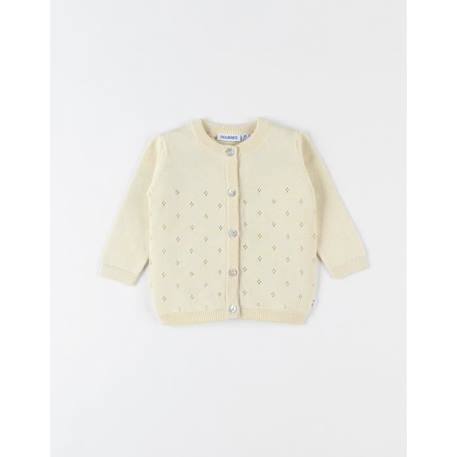 Bébé-Pull, gilet, sweat-Gilet-Cardigan en tricot fin pâle