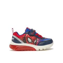 Chaussures-Chaussures garçon 23-38-Baskets, tennis-Basket à Scratch Geox Ciberdron - Navy/Rouge