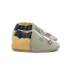 ROBEEZ Chaussons Rainbow Car kaki  - vertbaudet enfant