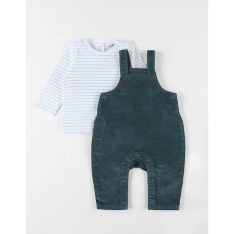 Set salopette + t-shirt manches longues à rayures  - vertbaudet enfant