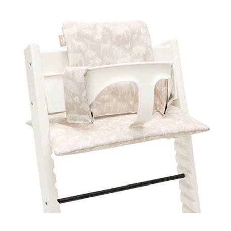 Coussin réducteur de chaise haute - Siège bébé pour chaise évolutive Animaux Nougat - Jollein BEIGE 1 - vertbaudet enfant 