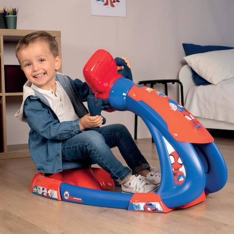 Smoby - Spidey - V8 Driver - Simulateur de conduite pour enfant - Siège ajustable - Sons et lumières - Piles non incluses BLEU 3 - vertbaudet enfant 