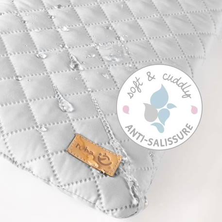 ROBA Table à Langer avec Baignoire Intégrée Blanche Baby Pool et Matelas à Langer Imperméable Gris - Plan à Langer Pivotable BLANC 4 - vertbaudet enfant 