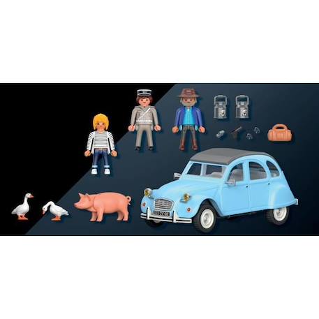 PLAYMOBIL 70640 Citroën 2 CV, Classic Cars, Véhicule miniature de collection, 3 personnages, Dès 5 ans BLANC 3 - vertbaudet enfant 